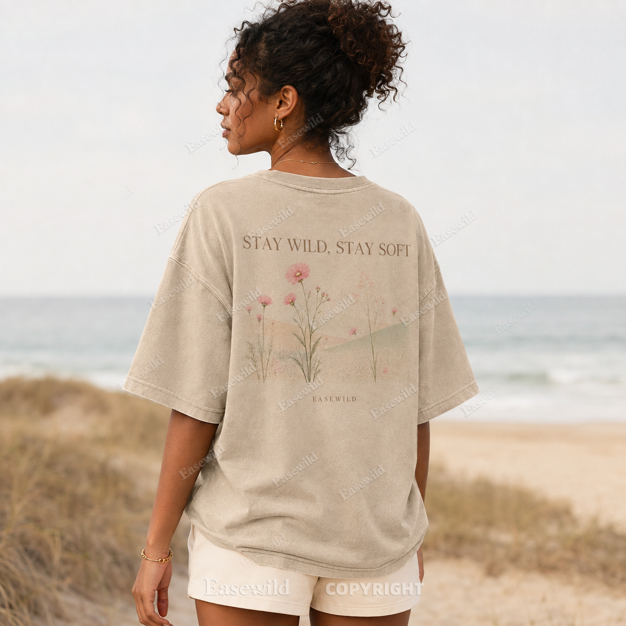 Stay Wild, Stay Soft Washed Back Print Tee