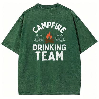 Campfire Drinking Team Washed T-Shirt