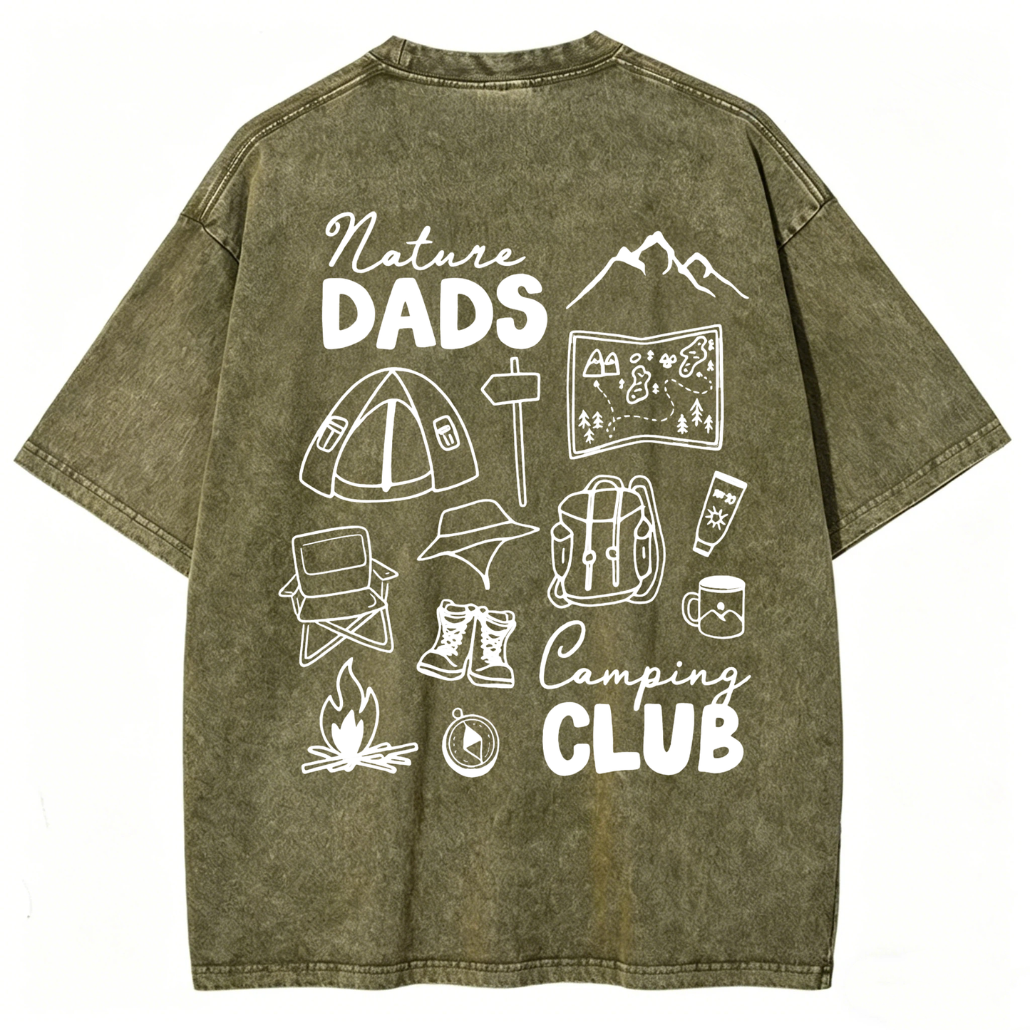 Nature Dads Camping Club Washed T-Shirt