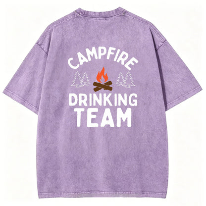 Campfire Drinking Team Washed T-Shirt