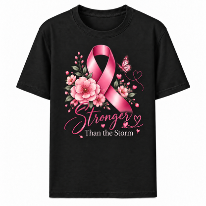 Stronger Than the Storm Pink Ribbon Tee