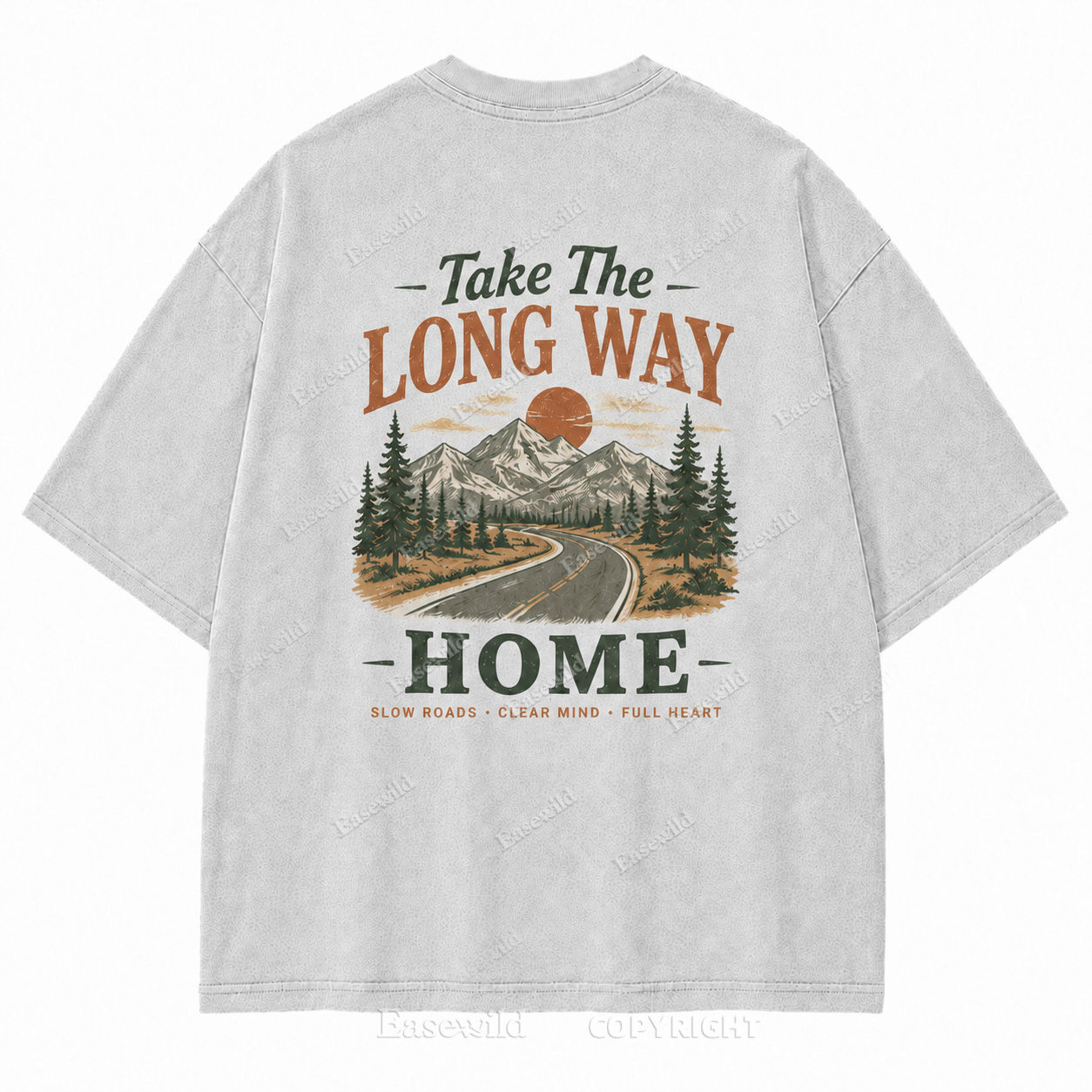 Slow Roads Full Heart Outdoor Graphic Tee