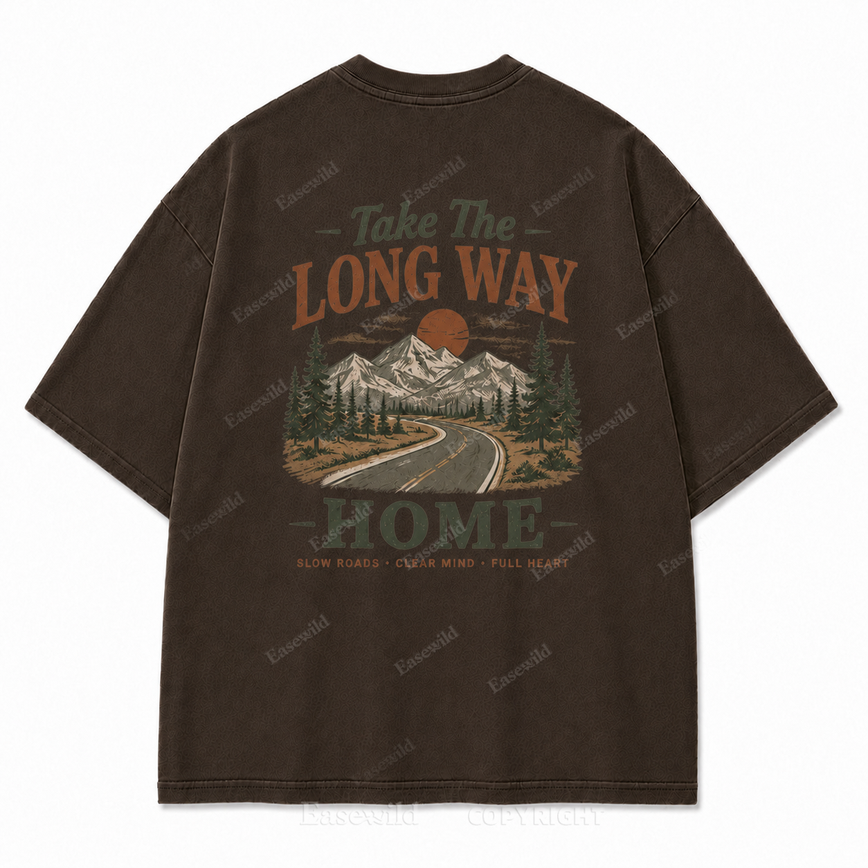 Slow Roads Full Heart Outdoor Graphic Tee