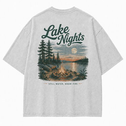 Where Lake Nights Feel Still, Warm, and Worth Remembering Tee