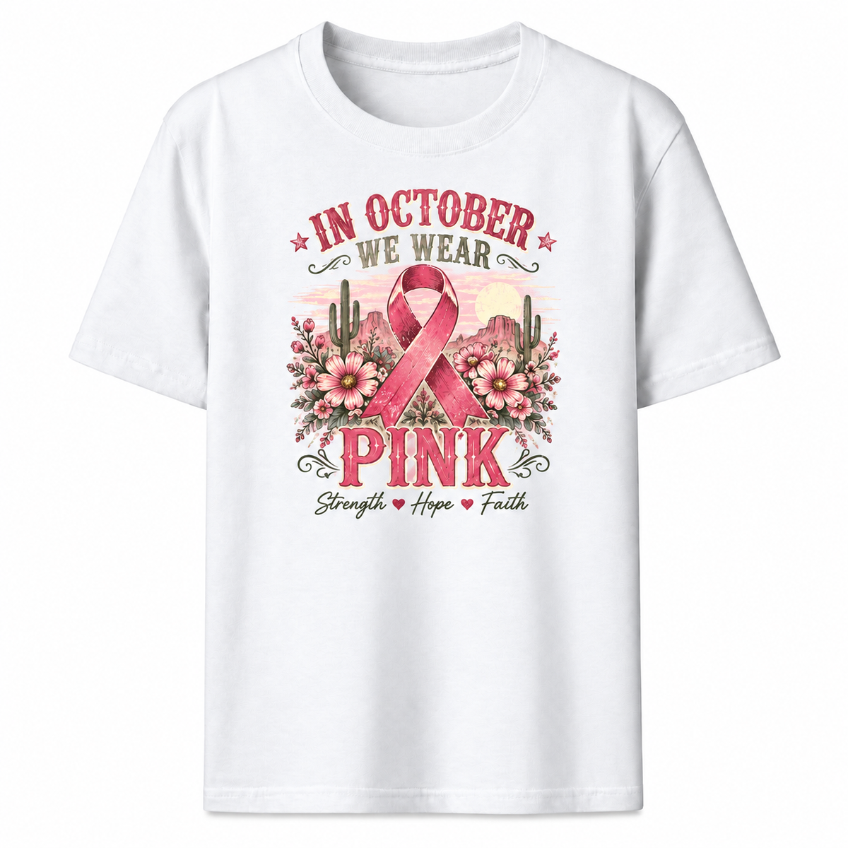 Pink October Western Tee