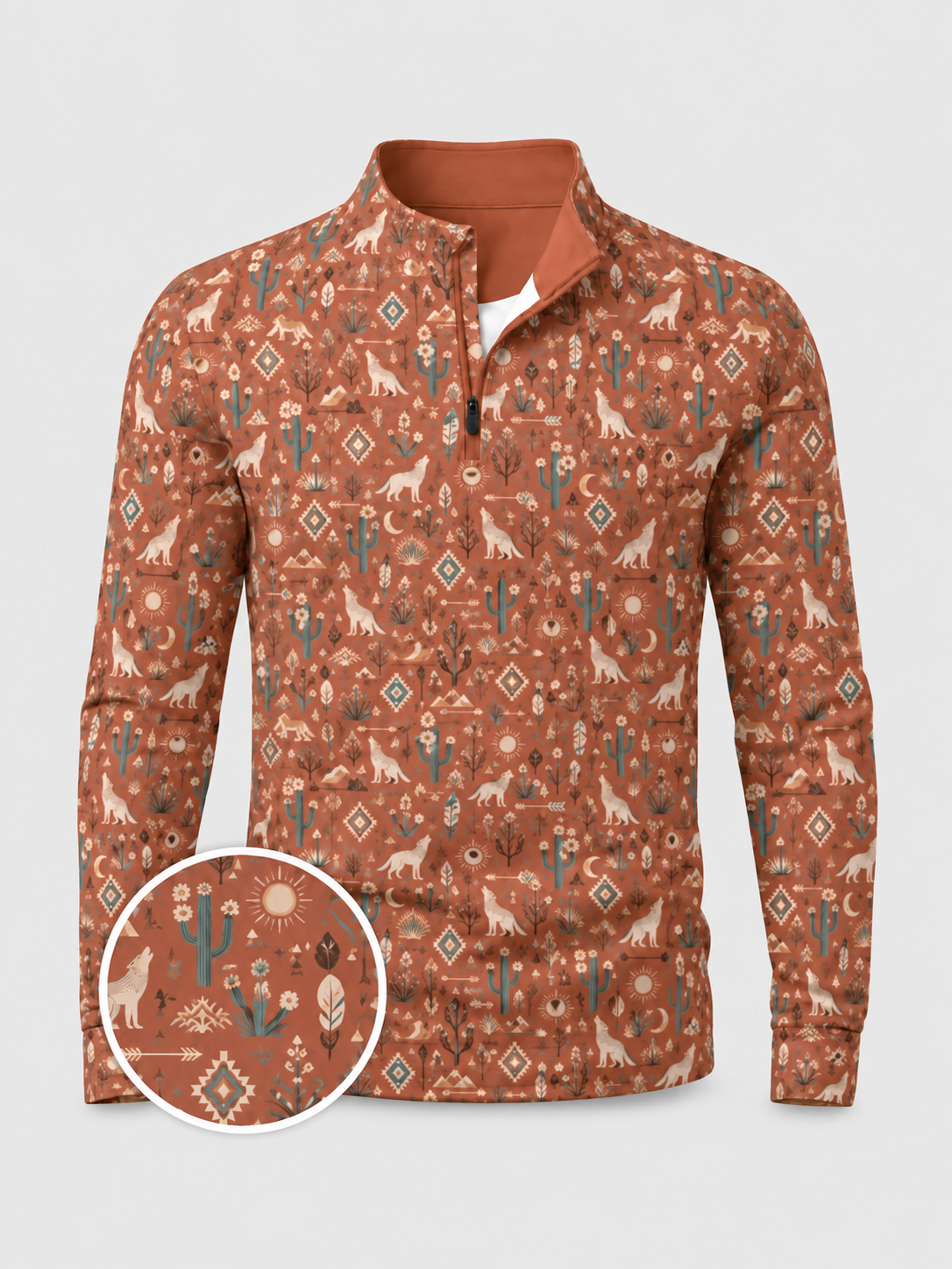 Desert Moon Southwest Quarter-Zip Pullover