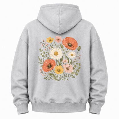 Meadow Bloom Botanical Graphic Hoodie