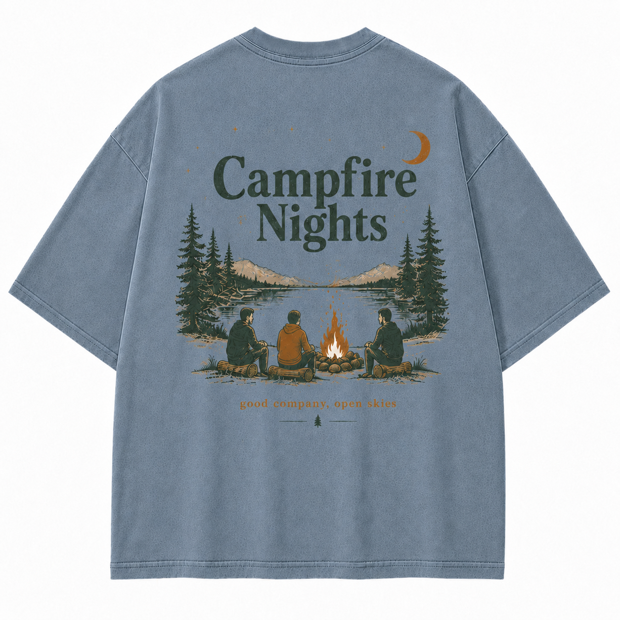 Where The Fire Feels Like Home Campfire Graphic Tee