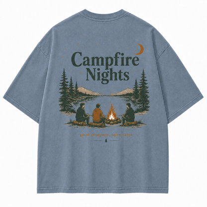 Where The Fire Feels Like Home Campfire Graphic Tee