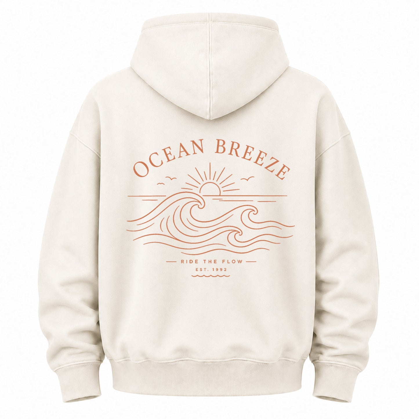 Ride The Flow Coastal Wave Graphic Hoodie