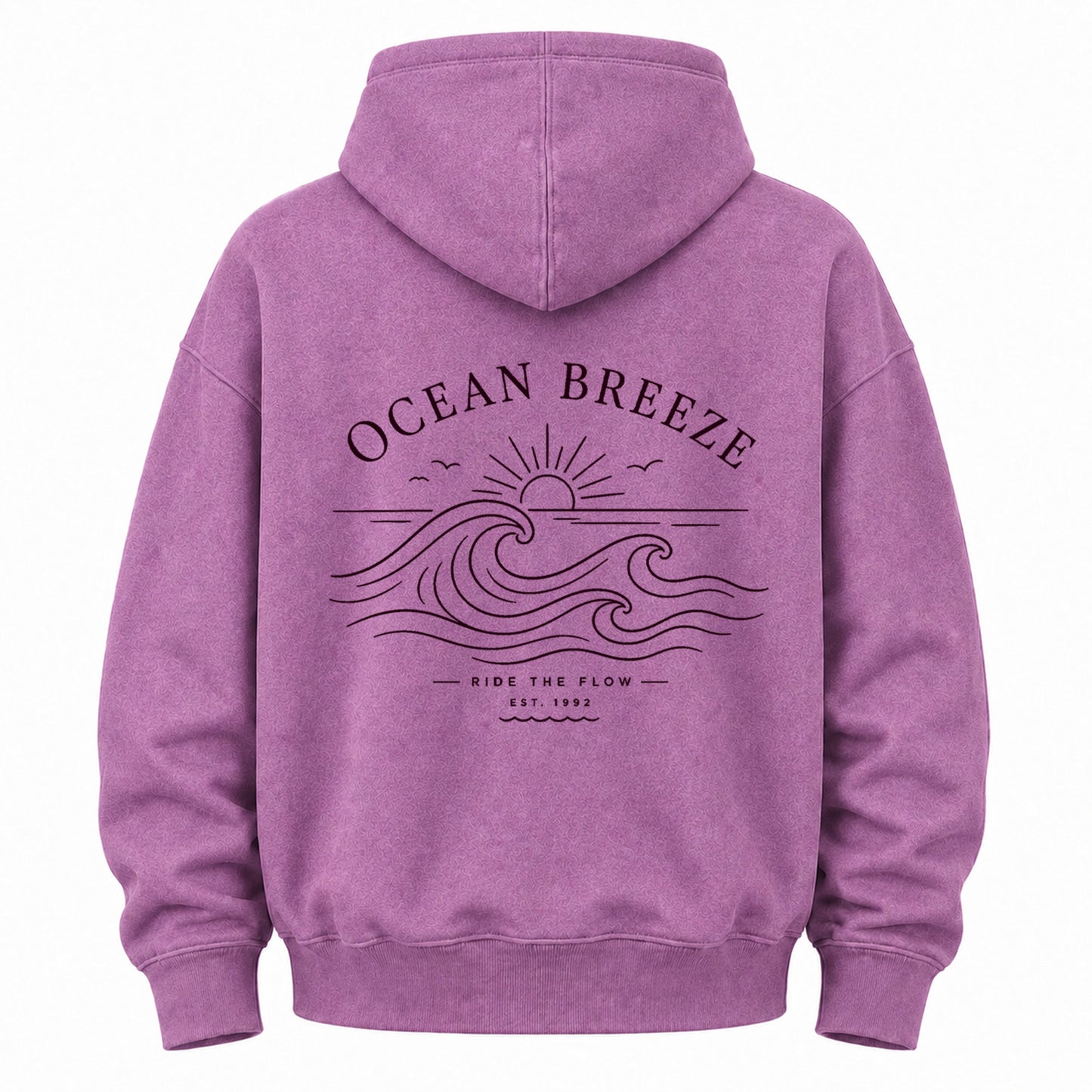 Ride The Flow Coastal Wave Graphic Hoodie