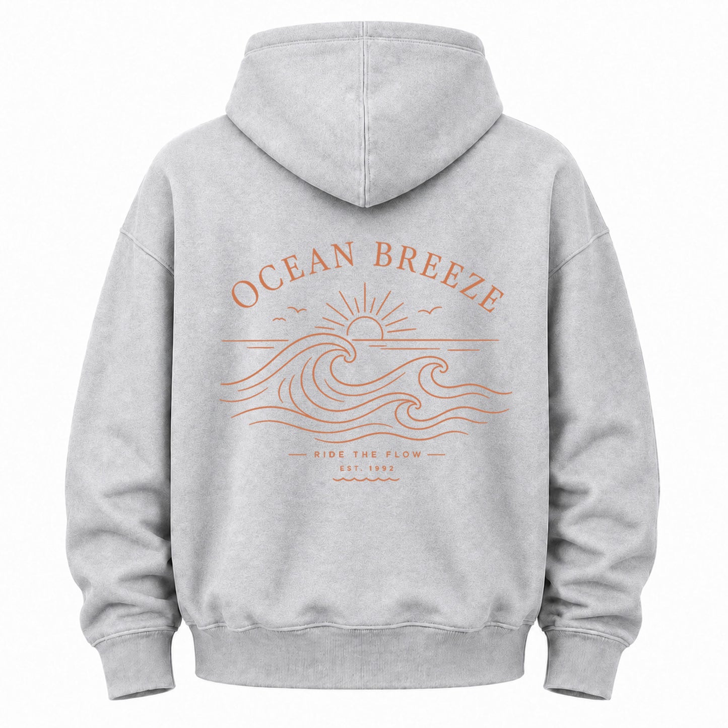 Ride The Flow Coastal Wave Graphic Hoodie