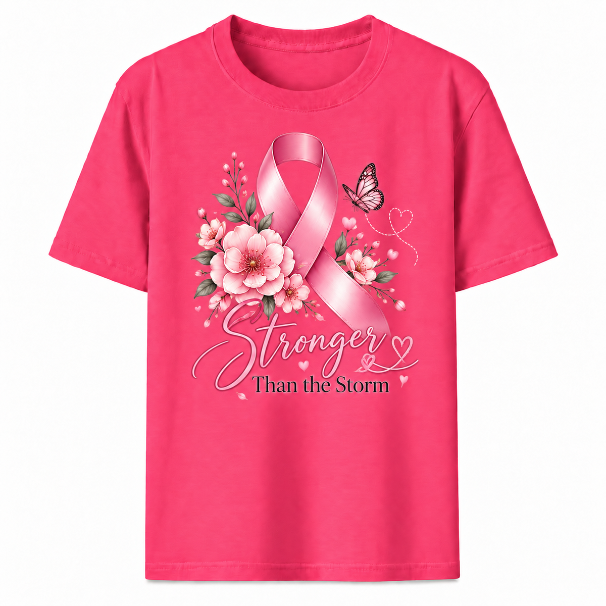 Stronger Than the Storm Pink Ribbon Tee