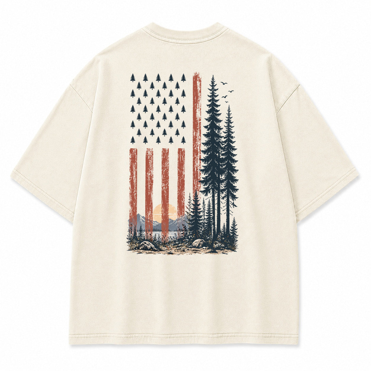 Pine Flag Wilderness Graphic T-Shirt