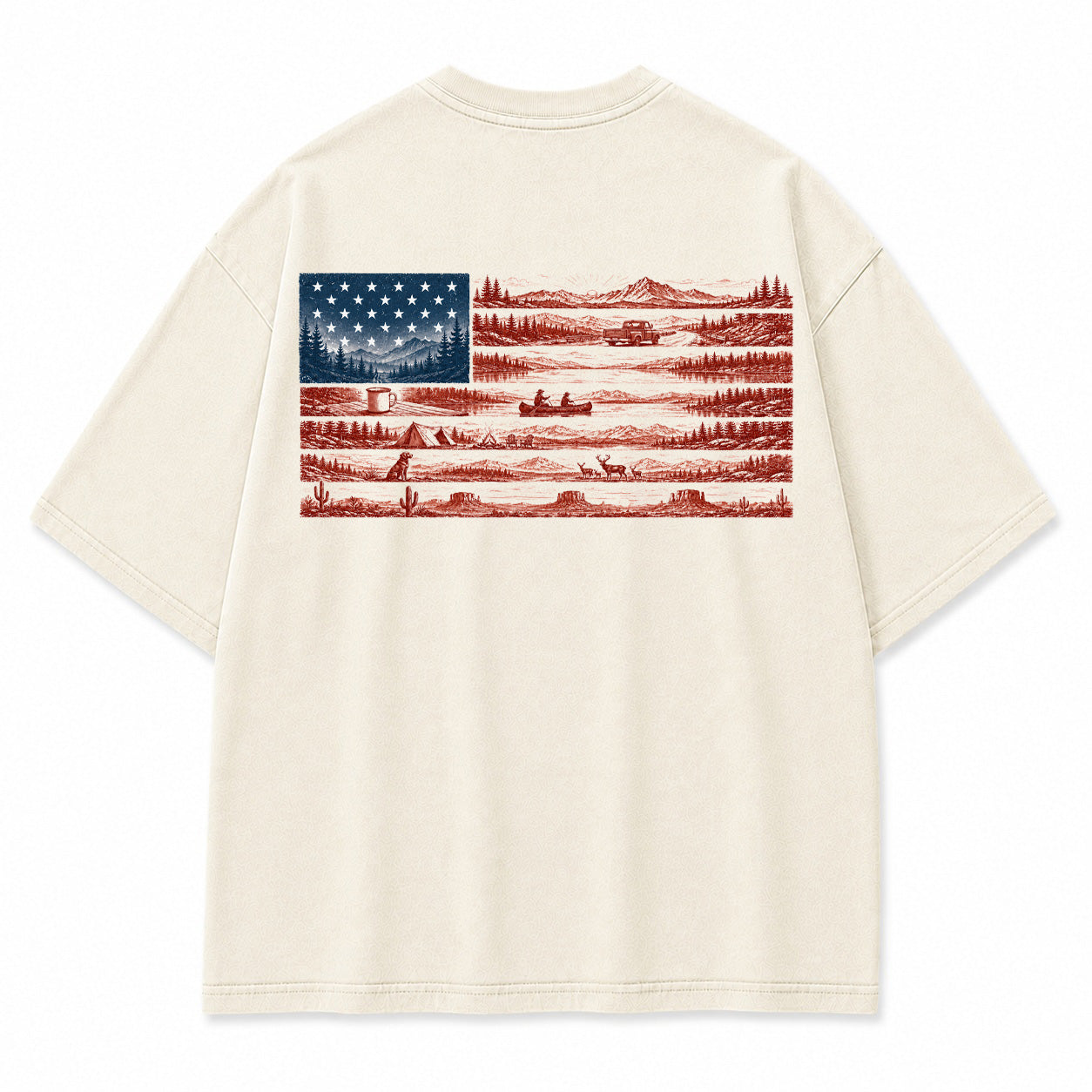 Heritage Trails American Flag Graphic T-Shirt