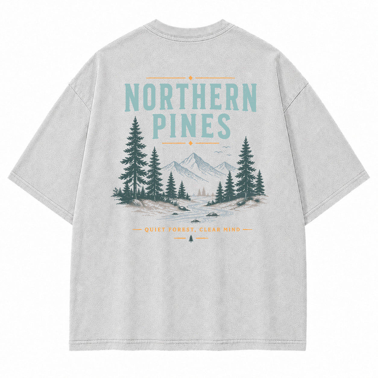 Northern Pines Forest Stream Graphic T-Shirt