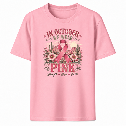 Pink October Western Tee