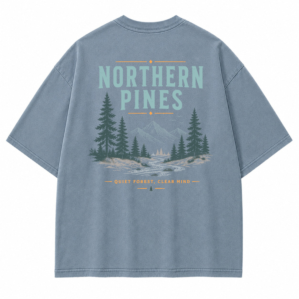 Northern Pines Forest Stream Graphic T-Shirt
