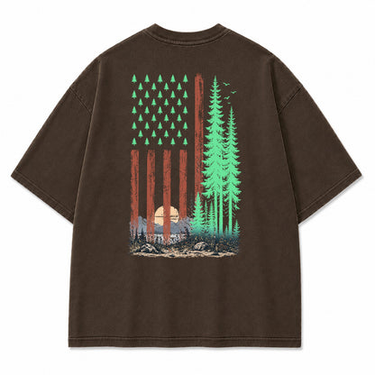 Pine Flag Wilderness Graphic T-Shirt