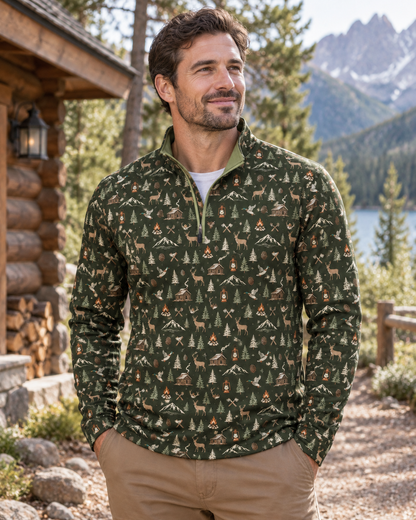 Pine Ridge Cabin Quarter-Zip Pullover