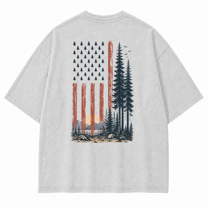 Pine Flag Wilderness Graphic T-Shirt