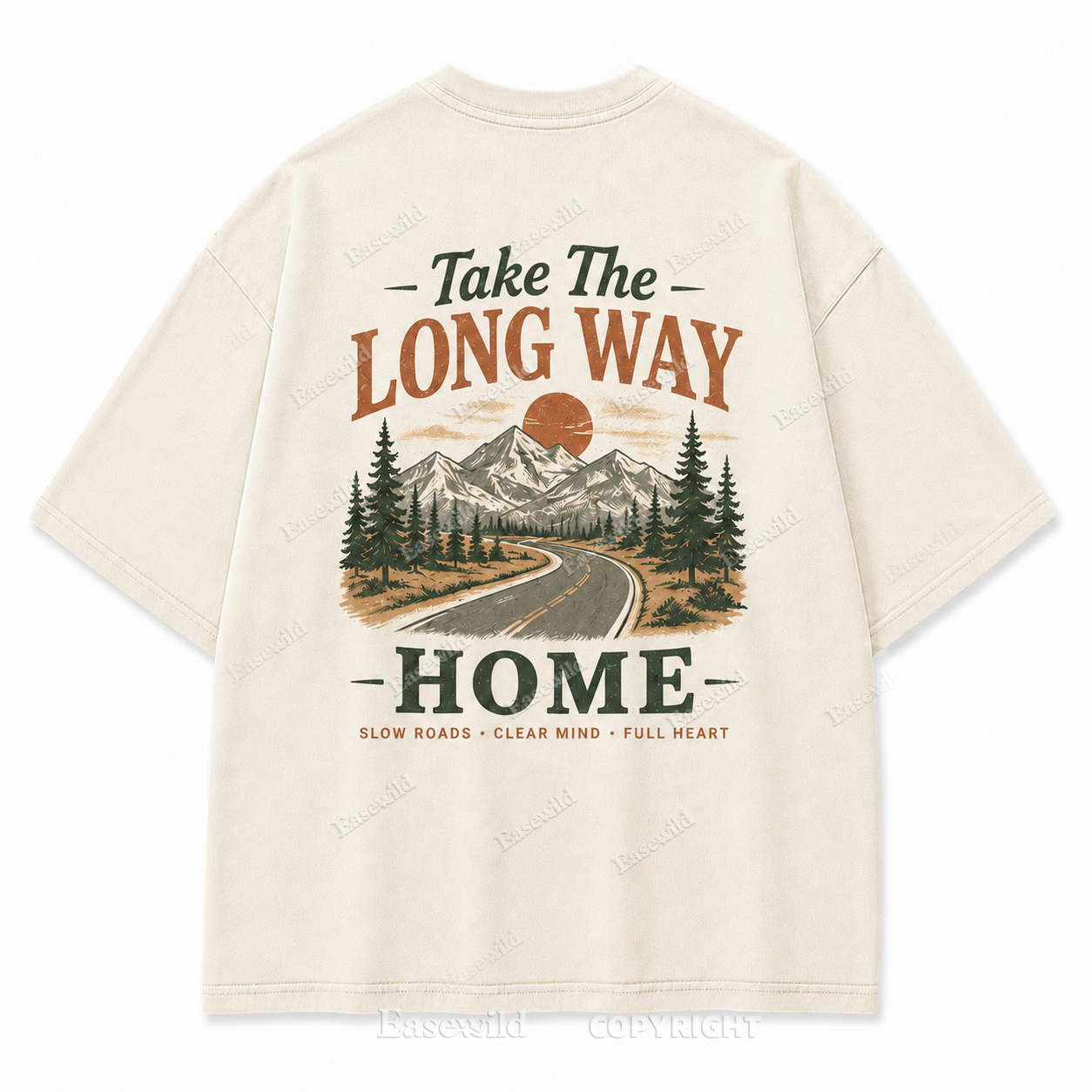 Slow Roads Full Heart Outdoor Graphic Tee