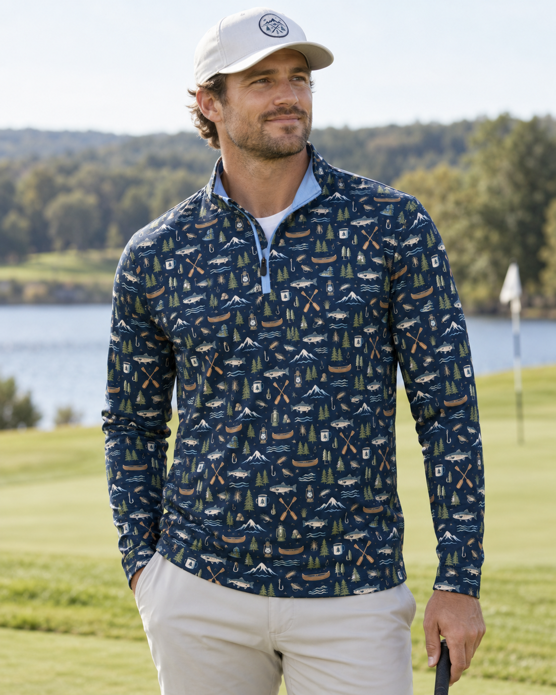 Lake & Pine Fishing Quarter-Zip Pullover