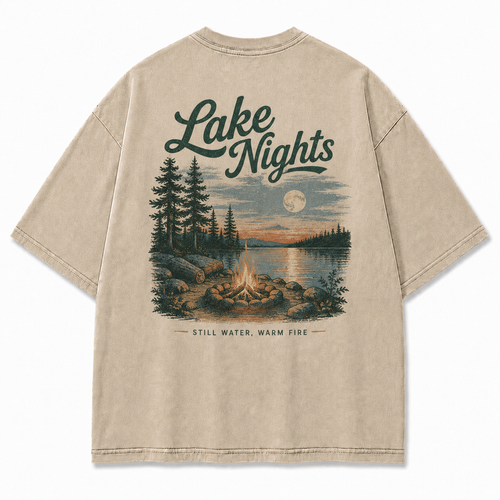 Where Lake Nights Feel Still, Warm, and Worth Remembering Tee