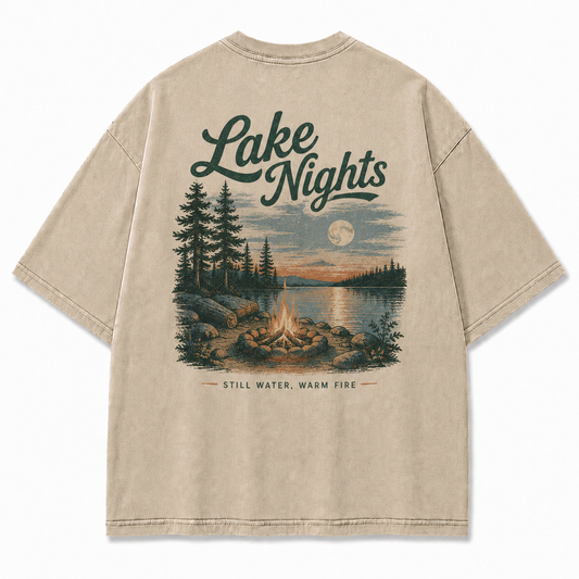 Where Lake Nights Feel Still, Warm, and Worth Remembering Tee