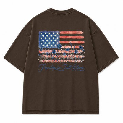Liberty Bloom Wildflower Flag Graphic T-Shirt
