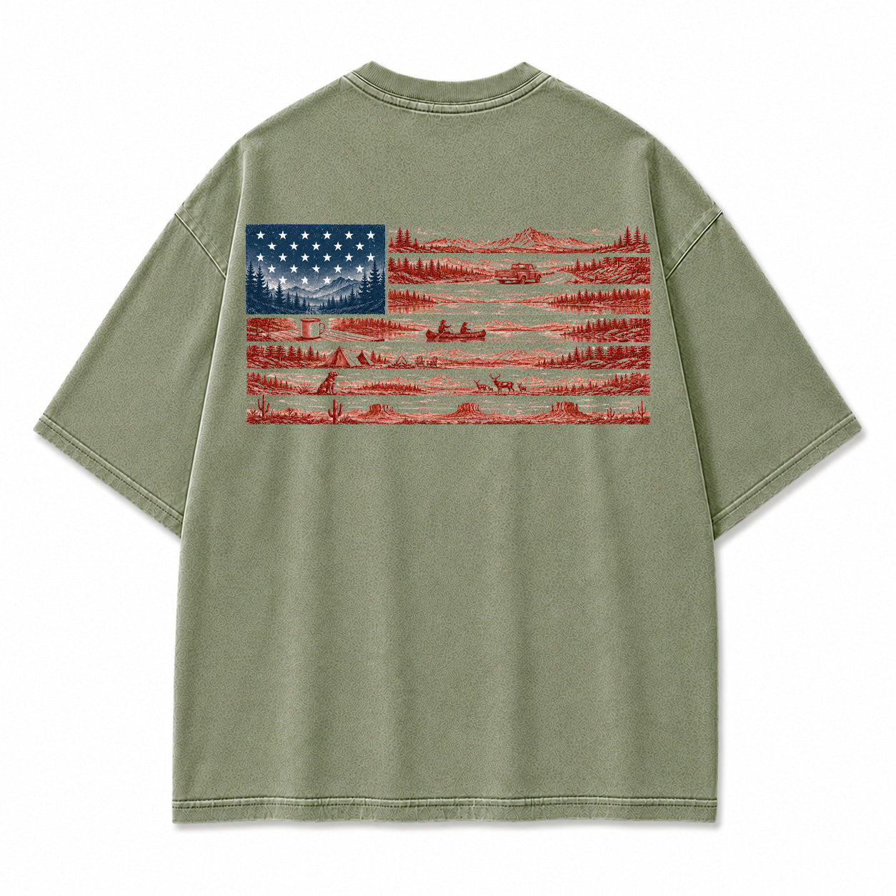 Heritage Trails American Flag Graphic T-Shirt