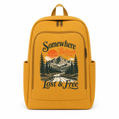 Somewhere Between Lost & Free Graphic Backpack