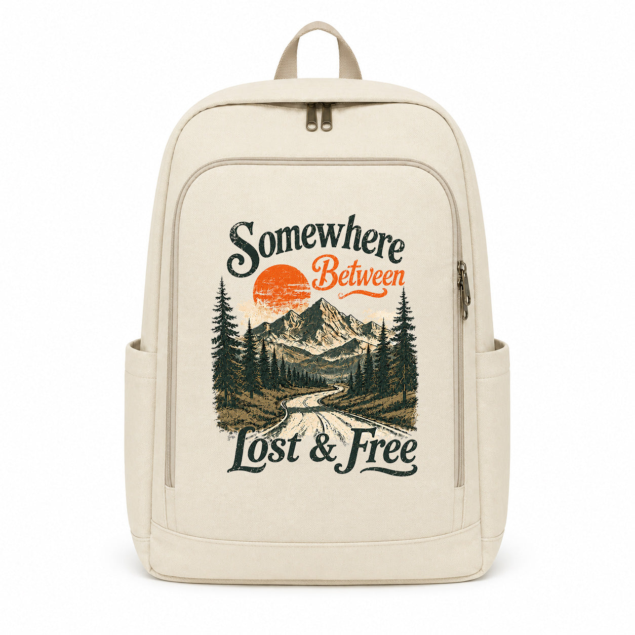 Somewhere Between Lost & Free Graphic Backpack