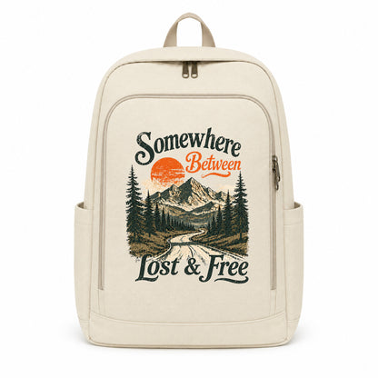 Somewhere Between Lost & Free Graphic Backpack