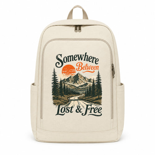 Somewhere Between Lost & Free Graphic Backpack