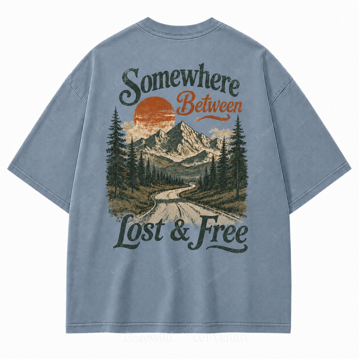 Somewhere Between Lost & Free Oversized Tee
